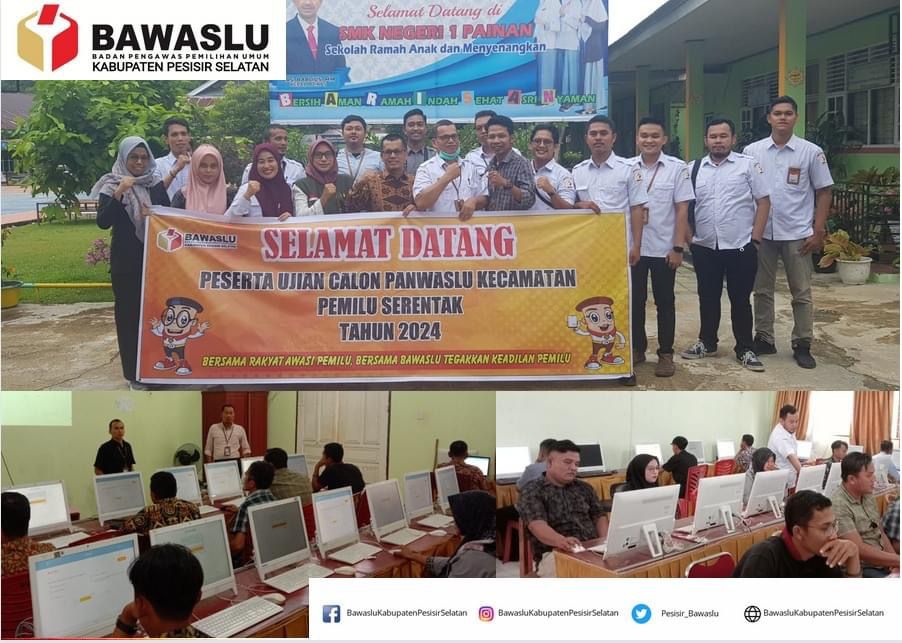 Pelaksanaan Tes Tertulis Calon Anggota Panwascam di Pessel, 444 Peserta Mengikuti Ujian