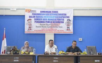 Bawaslu Pessel Bimtek Pengawas dan Sekretariat Panwaslu Kecamatan Hadirkan Kasek Provinsi